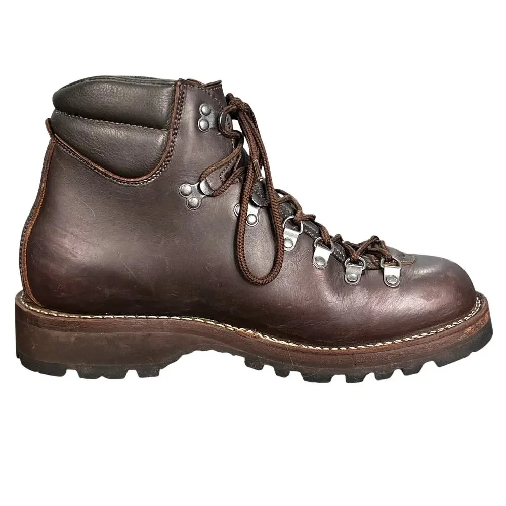 Viberg Pachena Bay Brown Leather Vibram Sole Hiking Boot Size US 10.5 D